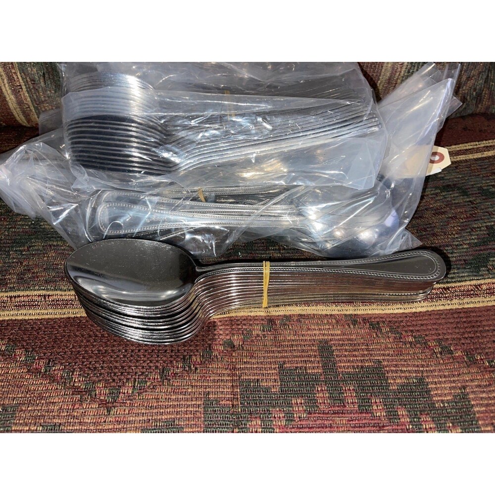 12 LARGE Stainless Soup Spoons, 8.25" Hubert Heavy Restaurant GRADE - Clean EUC